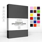 Jacobson Jersey Spannbettlaken Spannbetttuch Baumwolle Bettlaken (Premium...