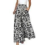 Sunnyuk Hosenrock Damen Sommer, Hosenrock Damen Lang Elegant Leicht Palazzo Hose...