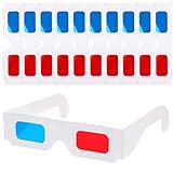 Dimeho 3D-Brillen für Filme 10 Paar Rot und Blau Stereo Brille Papp-3D-Brillen...