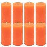 Rustik-Kerze Höhe 10 cm Ø 5 cm lange Brenndauer Rund-Kerze Säulenkerzen...
