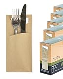 Prime Guest Bestecktasche Prime Fit 85x190mm Bestecktaschen mit Serviette in...