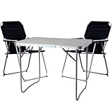 Mojawo 3tlg. Campingmöbel Set Alu Camping L70xB50xH59cm 1x Campingtisch mit...