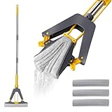 Masthome Schwamm Wischmopp Set, 130 cm Bodenwischer mit 3 Super Saugfähige...