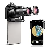 APEXEL 2-in-1 HD 6X-Teleobjektiv mit Festem Fokus und 150-mm-Makroobjektiv mit...