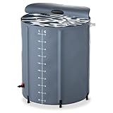 FIVMEN Regentonne 200 Liter Regenwassertonne Regenfass Faltbar Regenwassertank...
