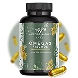 Amazing Nature® Omega 3 Kapseln Hochdosiert mit 1000 mg hochwertigem Fischöl...