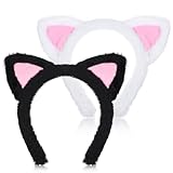 Prasacco 2 Stück Katzenohren Haarreif, Süßes Katzenohren Haarband Weiches...