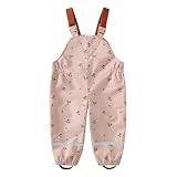 DAWILS Jungen Regenhose Mädchen Regenlatzhose Kinder Blumen Wind- und...