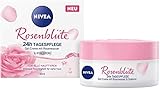 NIVEA Rosenblüte 24h Tagespflege (50 ml), Gesichtspflege mit Rosenwasser und...