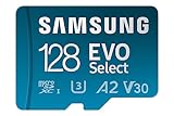 Samsung EVO Select (2021) microSD-Karte + SD-Adapter, 128 GB, Speicherkarte für...