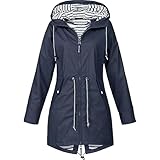 HIFI7 Damen Leichte Wasserdichte Regenjacke Regenmantel Mit Kapuze Wasserdicht...