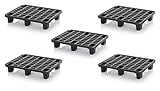 5X Leichtpalette 80x60 Kunststoffpalette im 1/2-Europaletten Maß inkl. gratis...