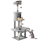 YITAHOME Kratzbaum, Stabiler Kratzbaum für Katzen, mehrstöckiger Kletterbaum...