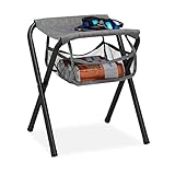 Relaxdays Campinghocker mit Tasche, faltbar, ohne Lehne, Camping, Garten,...
