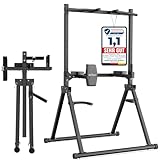 DH FitLife Faltbar Power Tower Dip Station bis 210kg | Klimmzugstange...