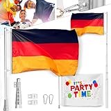 Onbest Premium Fahnenmast, Flaggenmast – Alu Teleskopstange –...