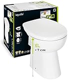 'aquaSu® Stand WC igenO spülrandlos mit +7 cm Erhöhung | Komplett-Set mit...