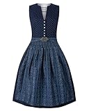 Stockerpoint Damen Ellie Midi Dirndl, dunkelblau, 44