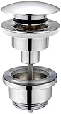 Cornat Ablaufventil für Waschtische - 1 1/4 Zoll AG - Ø 66 mm - Mit...