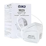 GIKO FFP2 Maske mit Ventil 20 stück weiß FFP2 Masken CE Zertifiziert 5...