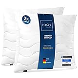 LILENO HOME Kopfkissen 80x80 cm [2er Set] HART mit 1.200g Kissen-Füllung - Bett...