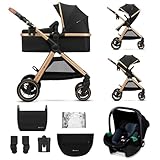 Kinderkraft ESME Kinderwagen 3 in 1 komplettset bis 22 kg, Kombikinderwagen...