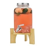4L Getränkespender aus Glas mit Zapfhahn, Getränkespender für Partys,...