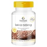 Leinöl 500mg Kapseln - Flaxseed Oil 500mg - 250 Softgels - pflanzliche Omega...