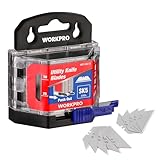 WORKPRO 50tlg. Trapezklingen Set, SK5 Scharfe Klingen Edelstahl im Spender,...
