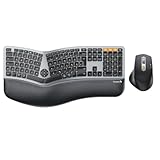 ProtoArc EKM01 Plus Tastatur Maus Set Kabellos Ergonomisch, Full Size Ergo...