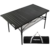 POEPORE Campingtisch Faltbar Aluminium Groß Klapptisch für 4-6 Personen...