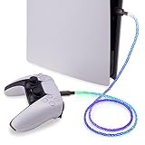 PlayVital 2M Beleuchtetes Ladekabel für PS5 Controller, USB Typ C Kabel für...