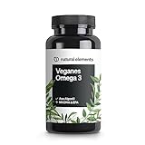 Omega 3 vegan aus Algenöl - 90 Kapseln - Hochdosiert mit hochwertigem EPA und...