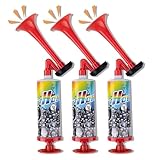 BbiuRer 3 Stück Air Horn, Signalhorn mit Pumpe, Druckluft Fanfare,...