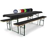 Beautissu 3tlg Bierzeltgarnitur Auflage Set 70cm Comfort XS – Gepolsterte...