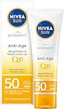 NIVEA SUN UV Gesicht Q10 Anti-Age Sonnenschutz mit LSF 50 (50 ml),...