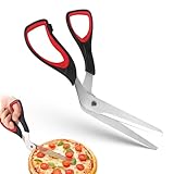 TNOMSNO Pizzaschere, Pizzaschneider Multifunktionale Küchenschere, Einfach zu...