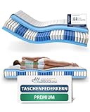 AM Qualitätsmatratzen Hochwertige 7-Zonen Taschenfederkernmatratze 140x220 cm -...
