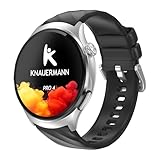 Knauermann PRO 4 EKG-Gesundheitsuhr mit Telefonfunktion – Smartwatch in Silber...