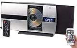 auvisio CD Player Vertikal: Vertikale Stereoanlage mit Bluetooth, CD, MP3,...