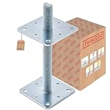 TRIBECCO Pfostenträger Vertikal Verstellbarer (110 x 110 x 250 / Gewinde M 24)...