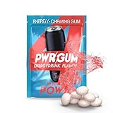 PWRGRUM Energy-Kaugummi Energy-Geschmack 4er Pack I Bis zu 4-Stunden Energie...