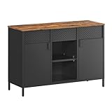 SONGMICS Aufbewahrungsschrank, Metallschrank, Schrank mit Doppeltür, Sideboard,...