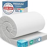 ELONEO Gel Topper 80x200cm, Matratzentopper aus 8 cm hohem Gel-Memory- Schaum,...