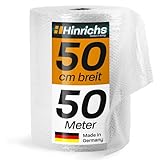 Hinrichs Luftpolsterfolie Rolle 50m x 50 cm - Ideal für Versand, Verpackung und...