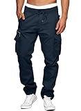 Elegancity Hosen Herren Cargo Baumwolle Outdoorhose Lange Baggy Hose Arbeitshose...