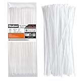 Oksdown 100 Stück 250mm × 3,6mm Weiß Kabelbinder mit 18 kg Zugfestigkeit...