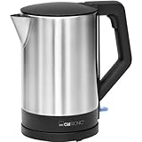 Clatronic® Wasserkocher Edelstahl | 1,5 Liter | BPA frei | Einhandbedienung |...