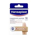 Hansaplast Elastic Fingerstrips Pflaster (16 Strips), extra lange Wundpflaster...