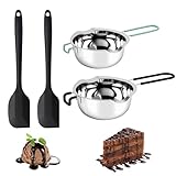 ZEPPHI Wasserbad Schmelzschale, Schmelztopf 480ml & 600ml, Schokoladen...